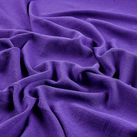 Cotton Gauze Fabric 100% Cotton 48/50" inches Wide Crinkled Lightweight Sold by The Yard. Purple