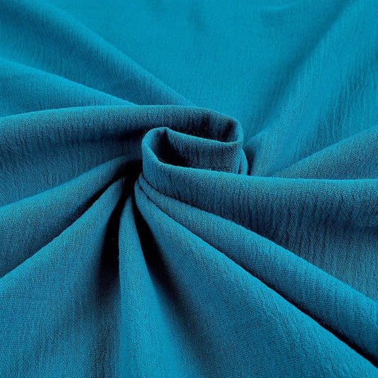 Cotton Gauze Fabric 100% Cotton 48/50" inches Wide Crinkled Lightweight Sold by The Yard. Teal