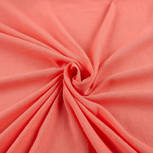 Cotton Gauze Fabric 100% Cotton 48/50" inches Wide Crinkled Lightweight Sold by The Yard. Coral