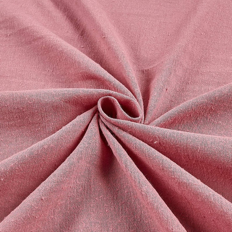 Cotton Gauze Fabric 100% Cotton 48/50" inches Wide Crinkled Lightweight Sold by The Yard. Dusty Rose