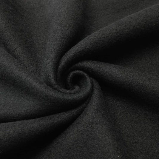 Solid Polar Fleece Fabric Anti-Pill 58" Wide Sold by The Yard. Black