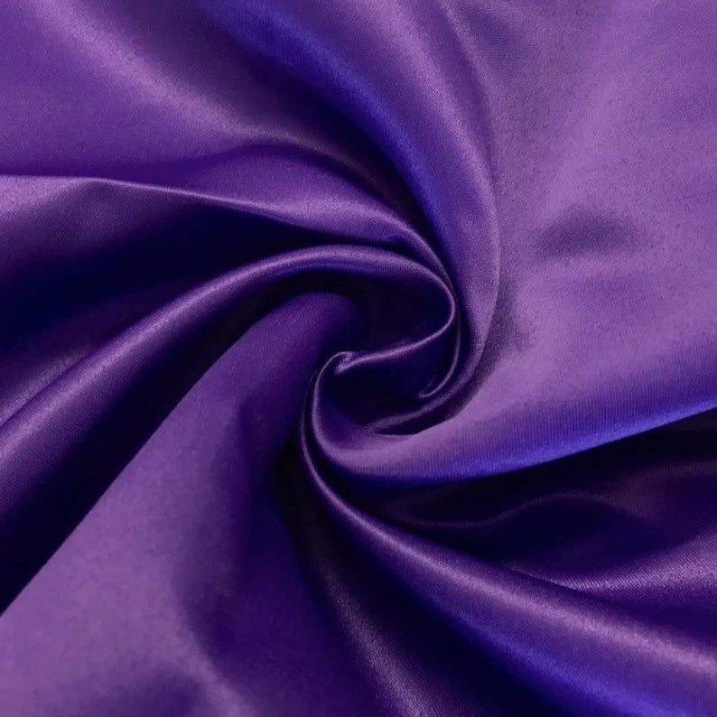 Matte Satin (Peau de Soie) Duchess Fabric Bridesmaid Dress. Sold By The Yard. Purple