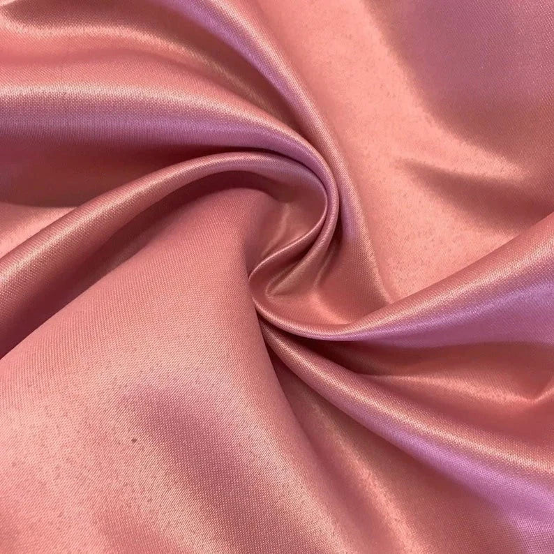 Matte Satin (Peau de Soie) Duchess Fabric Bridesmaid Dress. Sold By The Yard. Dusty Rose
