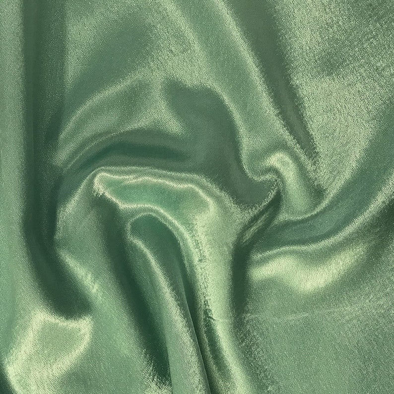 Crepe Back Satin Bridal Fabric Draper-Prom-wedding-nightgown- Soft. Sold by The Yard. Sage