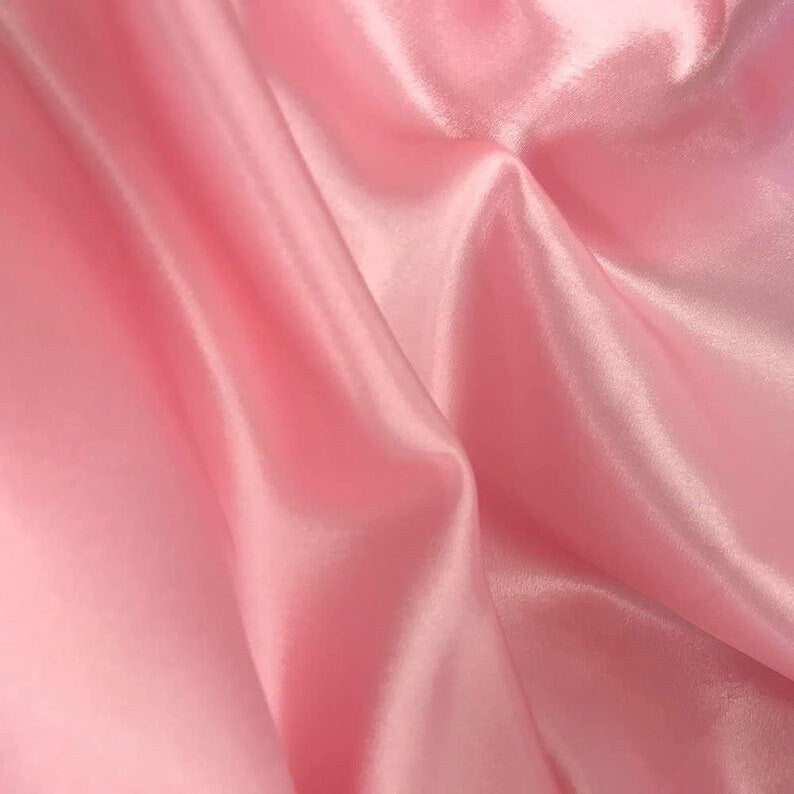 Crepe Back Satin Bridal Fabric Draper-Prom-wedding-nightgown- Soft. Sold by The Yard. Pink