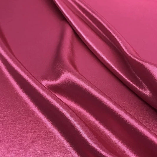 Crepe Back Satin Bridal Fabric Draper-Prom-wedding-nightgown- Soft. Sold by The Yard. Fuchsia