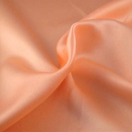 Crepe Back Satin Bridal Fabric Draper-Prom-wedding-nightgown- Soft. Sold by The Yard. Peach