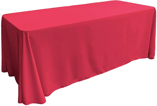 Polyester Poplin Rectangular Tablecloth Fuchsia. Choose Size Below