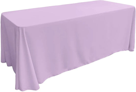 Polyester Poplin Rectangular Tablecloth Lilac. Choose Size Below