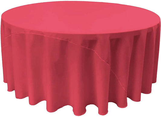 Polyester Poplin Round Tablecloth Fuchsia. Choose Size Below