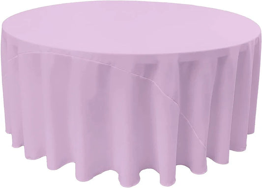 Polyester Poplin Round Tablecloth Lilac. Choose Size Below