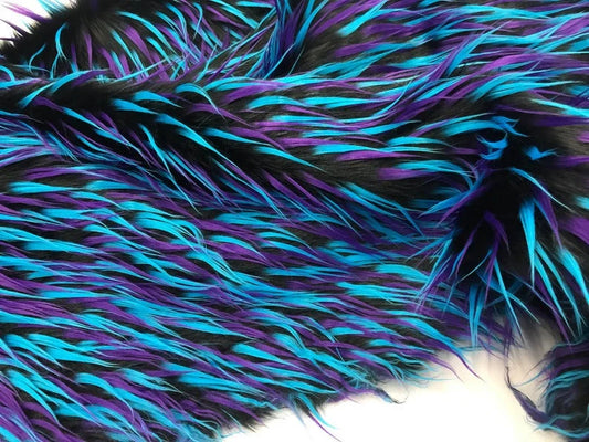 3 Tone Spikes Faux Fur- Shaggy Faux Fur-Fashion-Jackets-Apparel-Decorations-Throw Blankets-Sold By The Yard