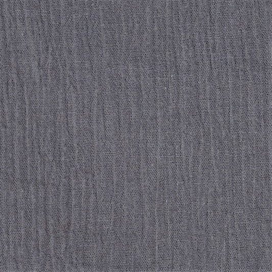 Cotton Gauze Fabric 100% Cotton 48/50" inches Wide Crinkled Lightweight Sold by The Yard. Gray