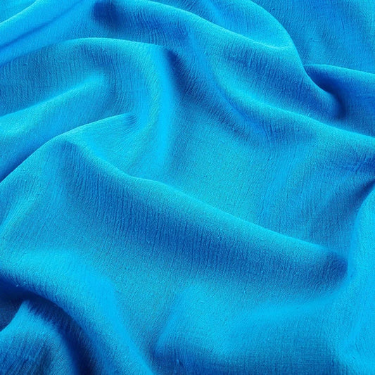 Cotton Gauze Fabric 100% Cotton 48/50" inches Wide Crinkled Lightweight Sold by The Yard. Turquoise