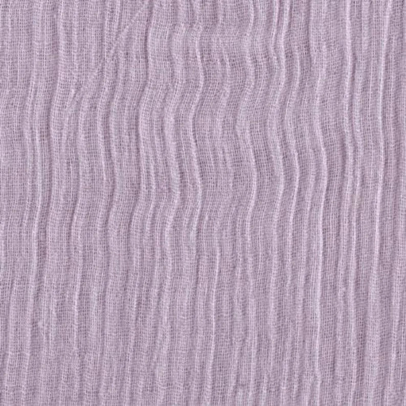 Cotton Gauze Fabric 100% Cotton 48/50" inches Wide Crinkled Lightweight Sold by The Yard. Lavender