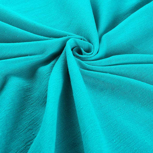 Cotton Gauze Fabric 100% Cotton 48/50" inches Wide Crinkled Lightweight Sold by The Yard. Aqua
