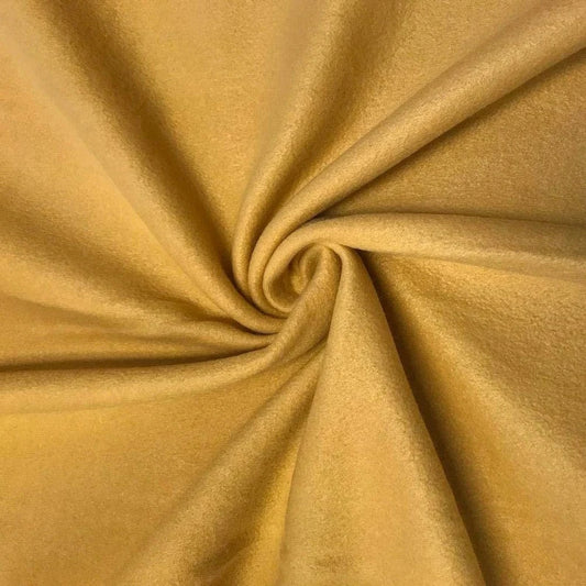 Solid Polar Fleece Fabric Anti-Pill 58" Wide Sold by The Yard. Gold