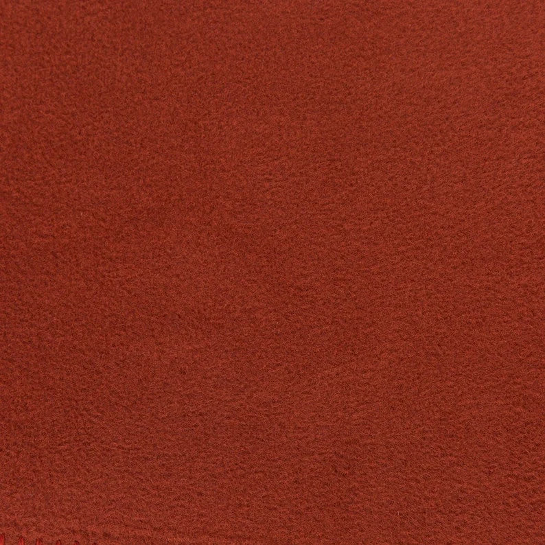 Solid Polar Fleece Fabric Anti-Pill 58" Wide Sold by The Yard. Rust