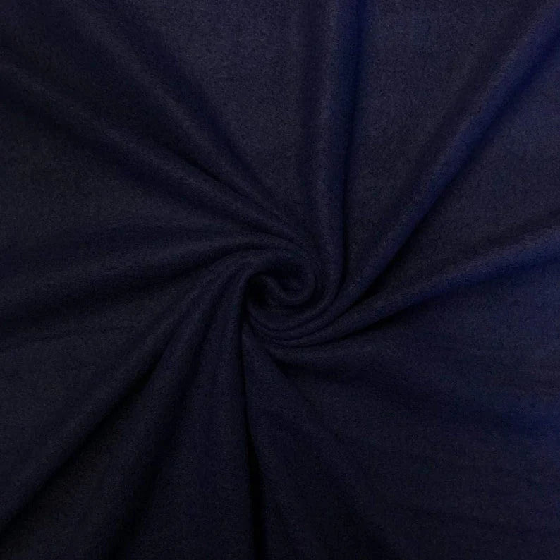 Solid Polar Fleece Fabric Anti-Pill 58" Wide Sold by The Yard. Navy Blue