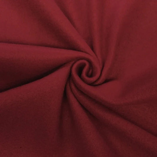Solid Polar Fleece Fabric Anti-Pill 58" Wide Sold by The Yard. Burgundy