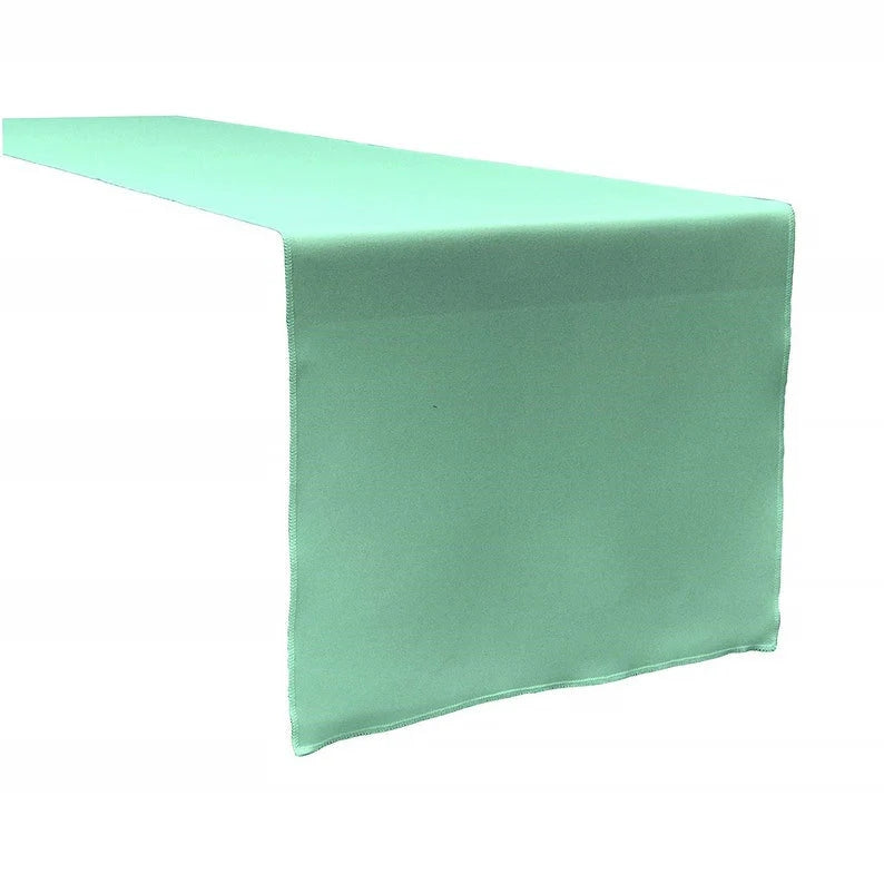 Polyester Poplin Table Runner ( Aqua, Choose Size Below