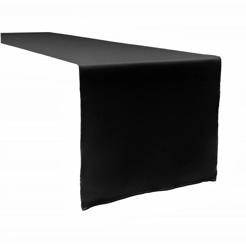 Polyester Poplin Table Runner ( Black, Choose Size Below