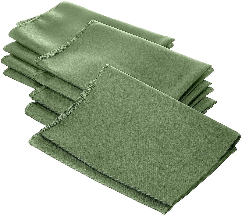 Polyester Poplin Napkin 18 by 18-Inch, Dk Sage - 6 Pack