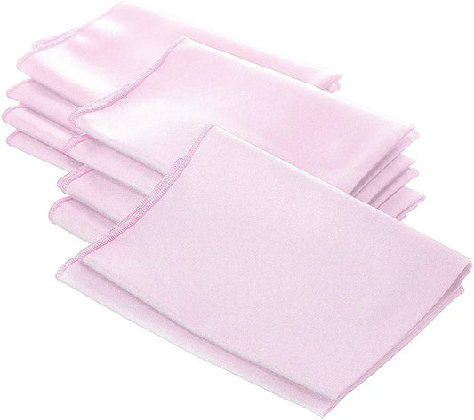 Polyester Poplin Napkin 18 by 18-Inch, Light Pink - 6 Pack