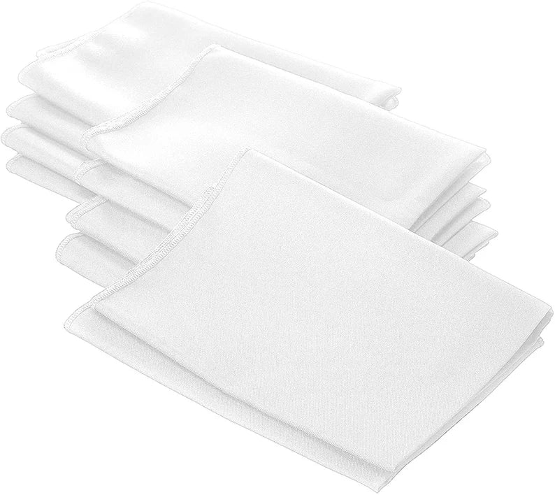 Polyester Poplin Napkin 18 by 18-Inch, White - 6 Pack