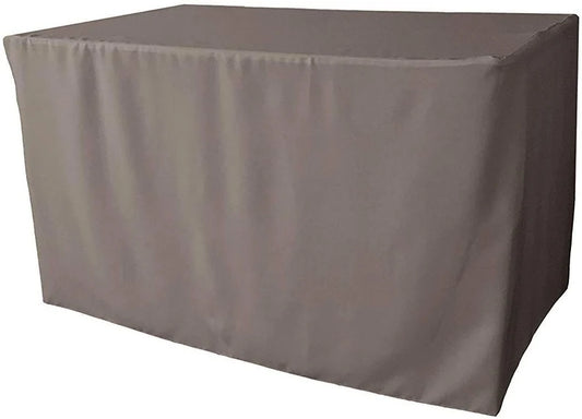 Polyester Poplin Fitted, Box Cover Tablecloth (Grey, 72" Long x 30" Wide x 30" High)