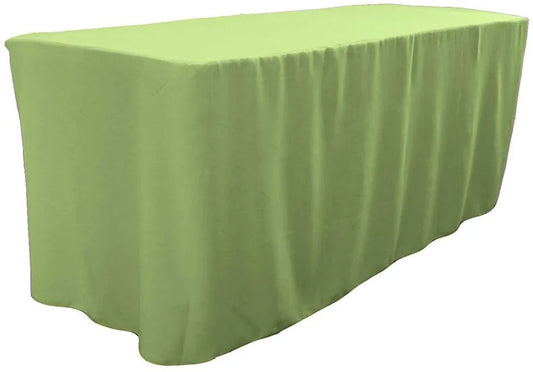 Polyester Poplin Fitted, Box Cover Tablecloth (Sage, 72" Long x 30" Wide x 30" High)