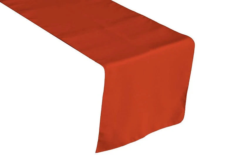 Polyester Poplin Table Runner ( Burnt Orange, Choose Size Below