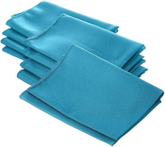 Polyester Poplin Napkin 18 by 18-Inch, Dk Turquoise - 6 Pack