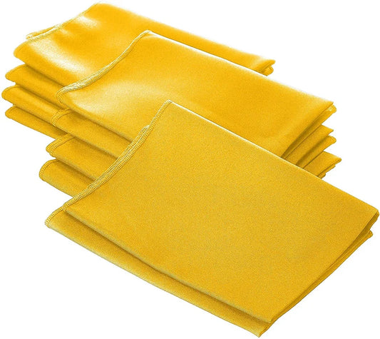 Polyester Poplin Napkin 18 by 18-Inch, Dk Yellow - 6 Pack