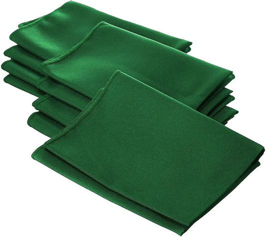 Polyester Poplin Napkin 18 by 18-Inch, Emerald Green - 6 Pack