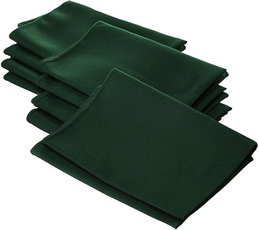 Polyester Poplin Napkin 18 by 18-Inch, Hunter Green - 6 Pack