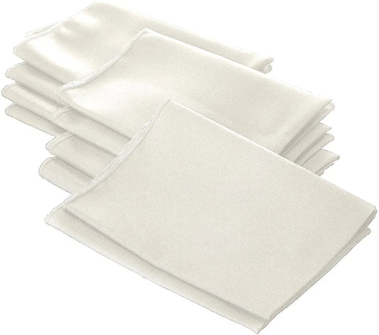 Polyester Poplin Napkin 18 by 18-Inch, Ivory - 6 Pack