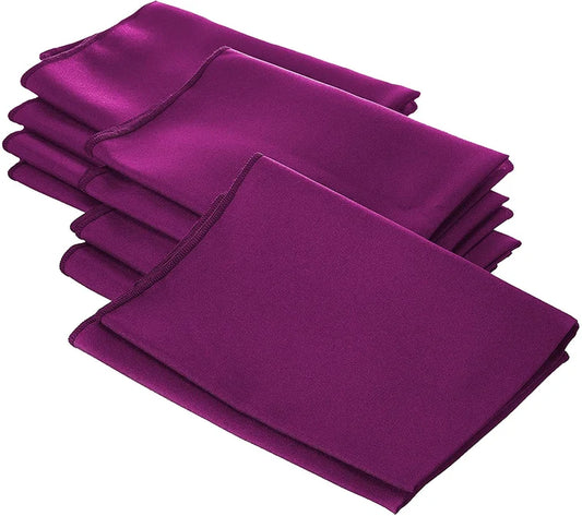 Polyester Poplin Napkin 18 by 18-Inch, Magenta - 6 Pack