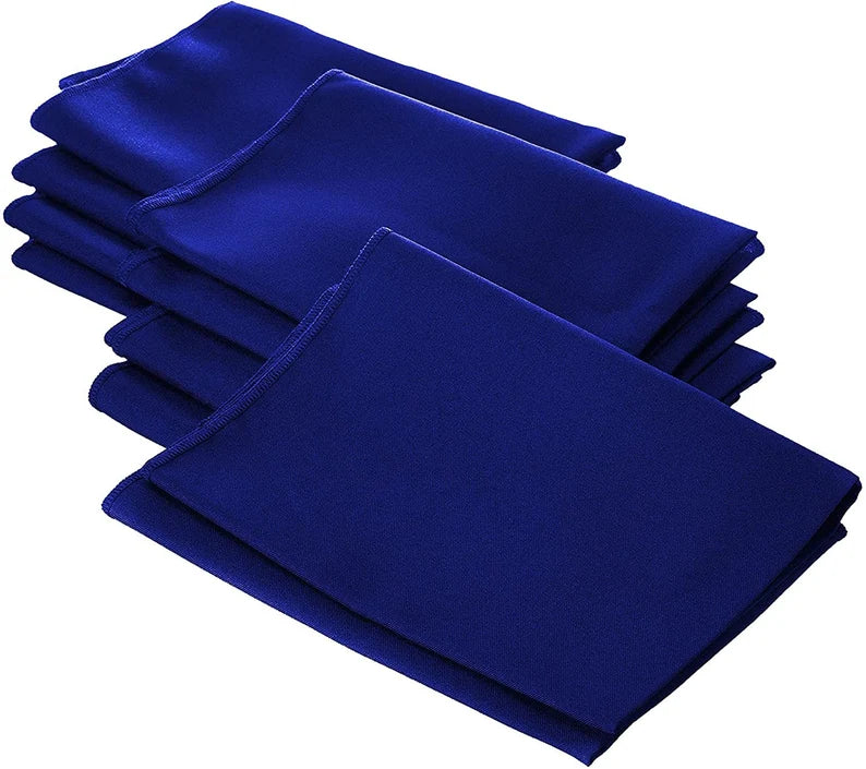 Polyester Poplin Napkin 18 by 18-Inch, Royal Blue - 6 Pack