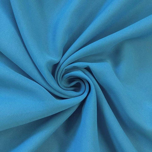 Polyester Soft Light Weight, Sheer, See Through Chiffon Fabric Sold By The Yard. Turquoise