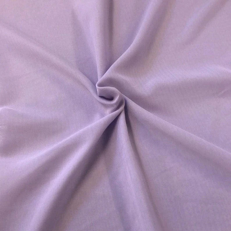 Polyester Soft Light Weight, Sheer, See Through Chiffon Fabric Sold By The Yard. Lavender