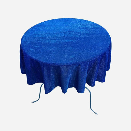 Full Covered Glitter Shimmer Fabric Tablecloth, Good for Small Round Coffee Table Round, Royal