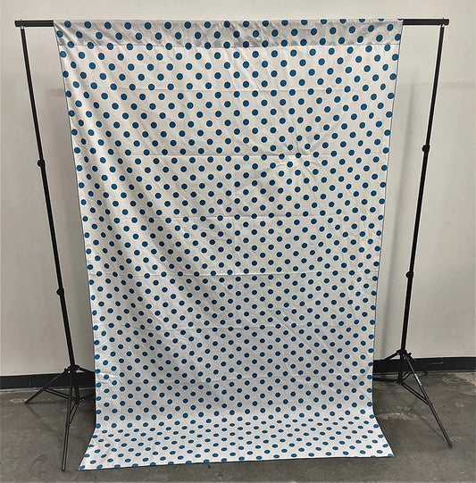 Poly Cotton Polka Dot Decorative Backdrop Drape Curtain Divider, 1 Panel Per Order (Turquoise Dot on White,, Choose Color Below