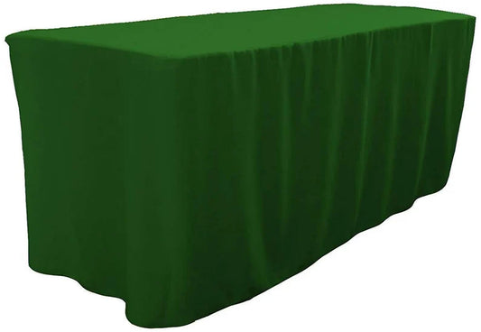 Polyester Poplin Fitted, Box Cover Tablecloth (Kelly Green, 72" Long x 30" Wide x 30" High)
