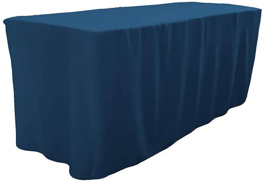 Polyester Poplin Fitted, Box Cover Tablecloth (Teal, 72" Long x 30" Wide x 30" High)