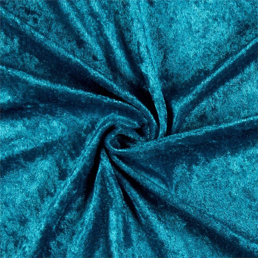 Stretch Panne Velvet Velour Teal, Fabric by the Yard