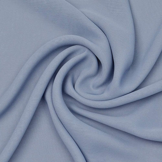 Polyester Soft Light Weight, Sheer, See Through Chiffon Fabric Sold By The Yard. Steal Blue