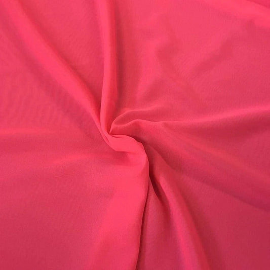 Polyester Soft Light Weight, Sheer, See Through Chiffon Fabric Sold By The Yard. Neon Fuchsia
