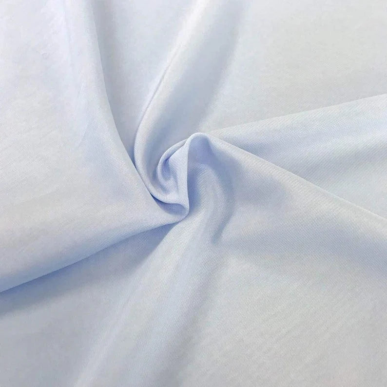 Polyester Soft Light Weight, Sheer, See Through Chiffon Fabric Sold By The Yard. Light Blue