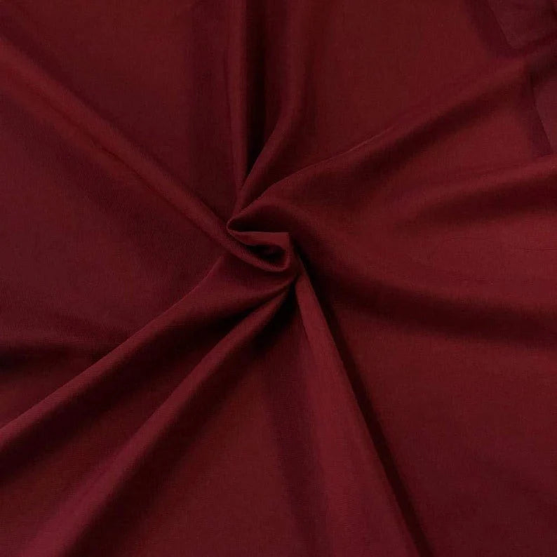 Polyester Soft Light Weight, Sheer, See Through Chiffon Fabric Sold By The Yard. Burgundy